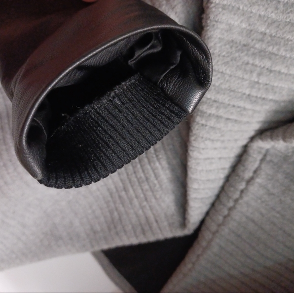 Danier Italian Leather And Wool Cardigan Jacket - Picture 8 of 10